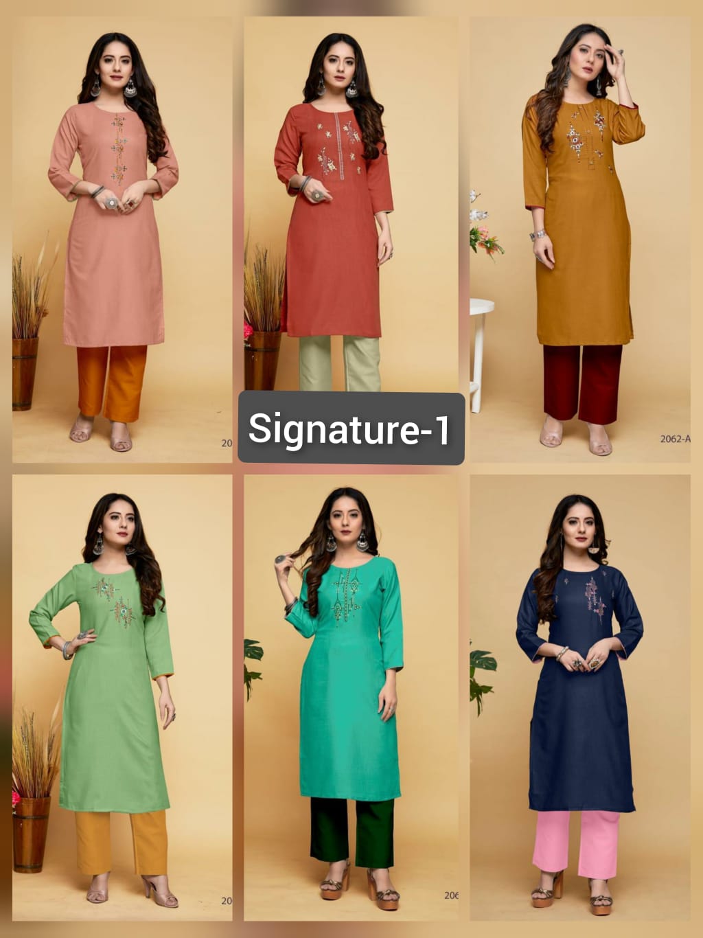Signature 1 Casual Daily Wear Cotton Fancy Designer Kurti Collection